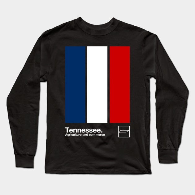 Tennessee State Flag // Original Minimalist Artwork Poster Design Long Sleeve T-Shirt by DankFutura